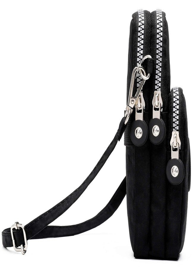 Tailian Phoneholder Spacious Crossbody Arm-Strap Multipurpose Jogging Sling Bag (Black) - Image 2